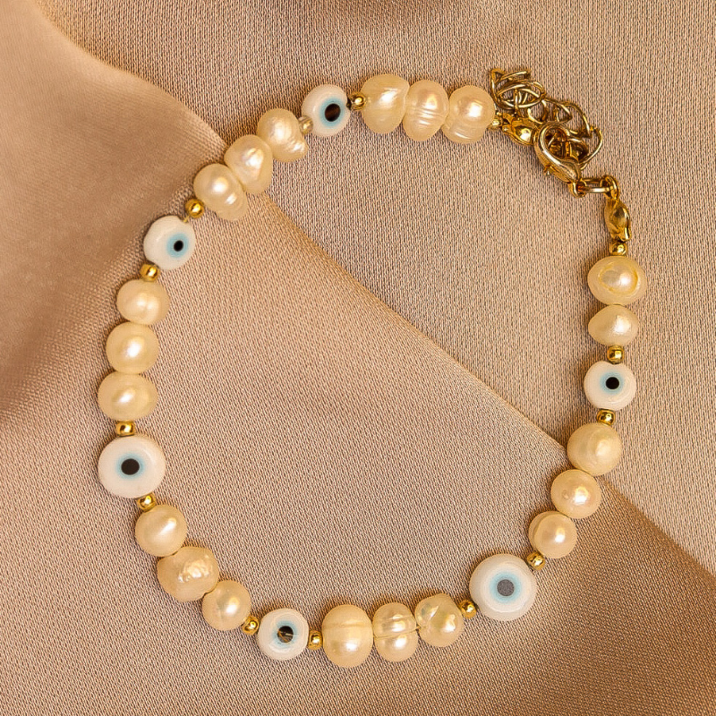 Pulsera Ojo Turco con perlas