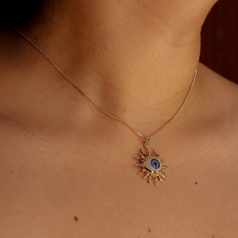 Collar ojo turco azul